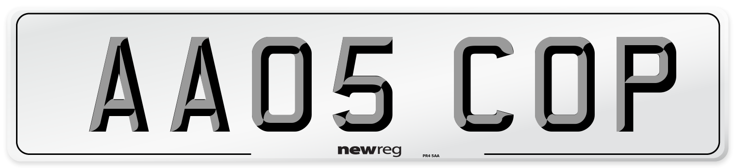 AA05 COP Number Plate from New Reg